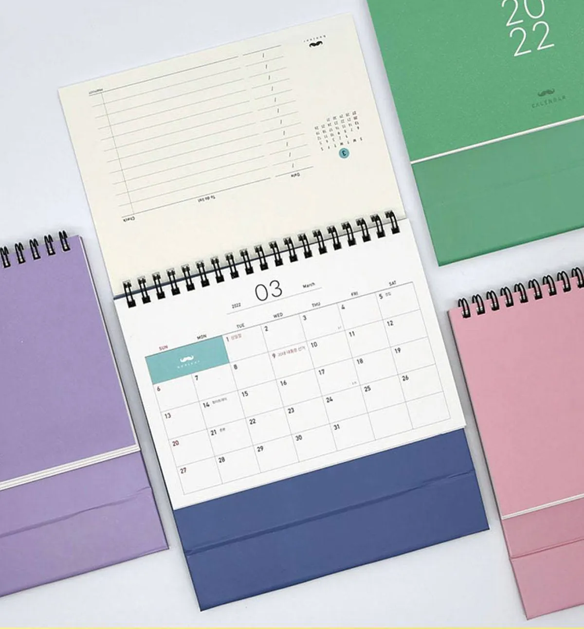 2022 Pastel Desk Calendar