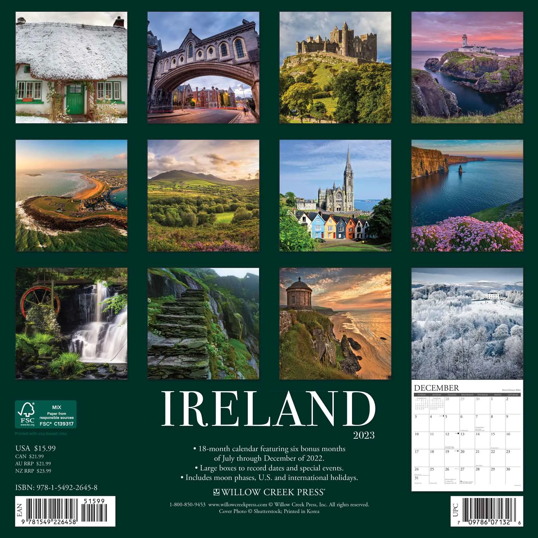 2023 Ireland 18 Month Wall Calendar