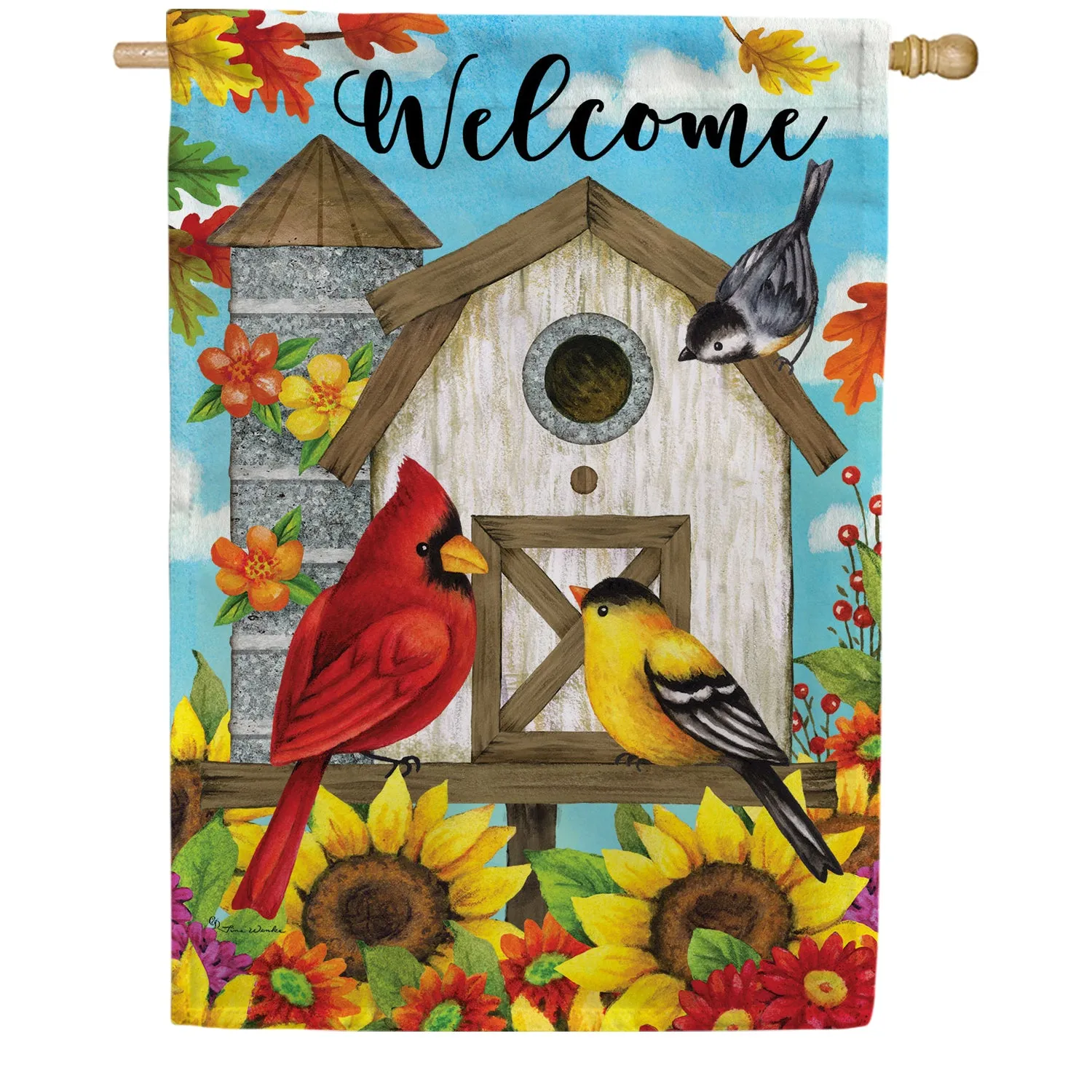 Barn Birdhouse House Flag