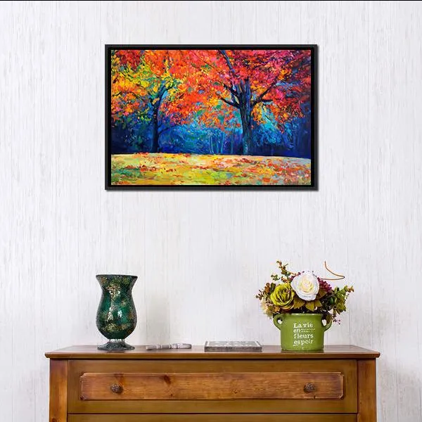 Beautiful Autumn Forest Trees Canvas Wall Art