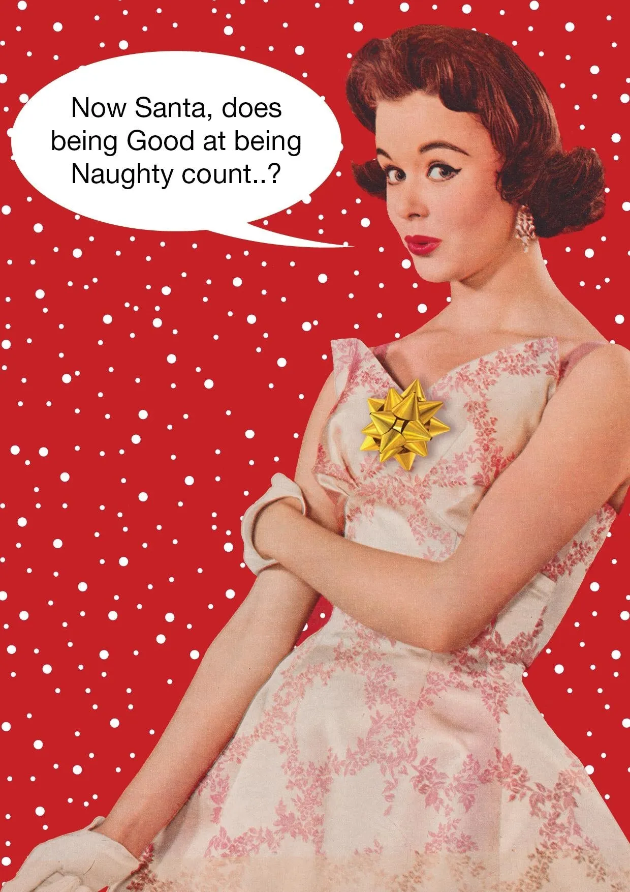 BEING GOOD AT BEING NAUGHTY HOLIDAY GREETING CARD