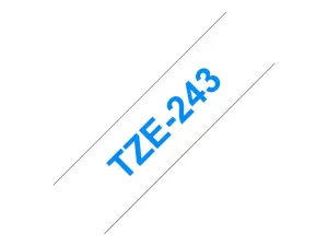 Brother Laminated Tape Tze-243 - Blue On White