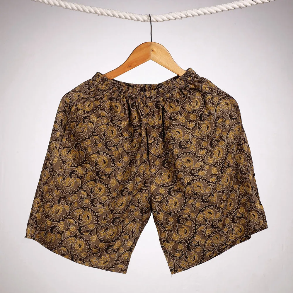 Brown - Ajrakh Block Printing Cotton Unisex Boxer/Shorts