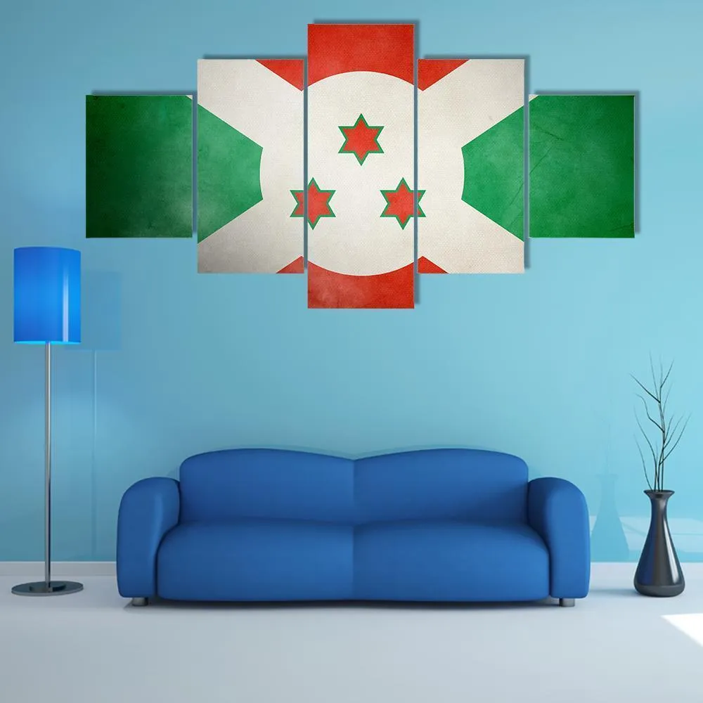 Burundi Faso Flag Canvas Wall Art