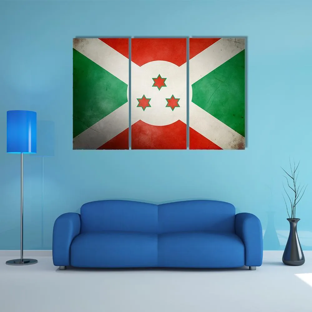 Burundi Faso Flag Canvas Wall Art