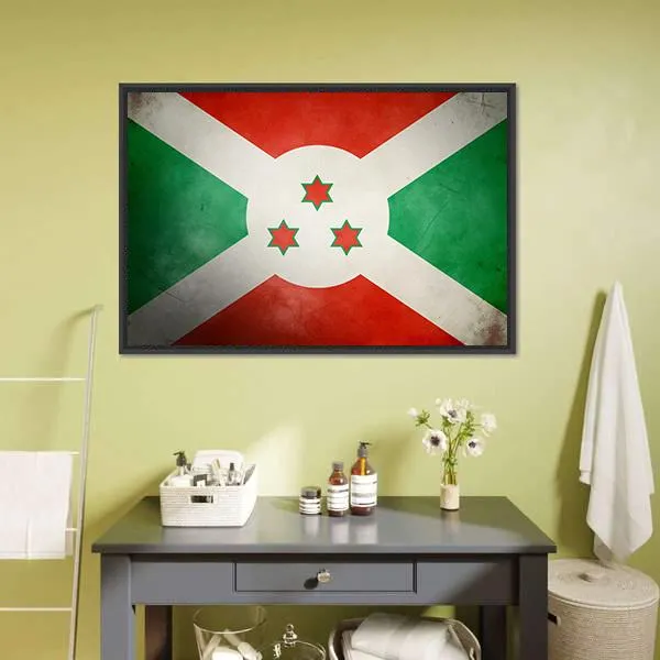 Burundi Faso Flag Canvas Wall Art