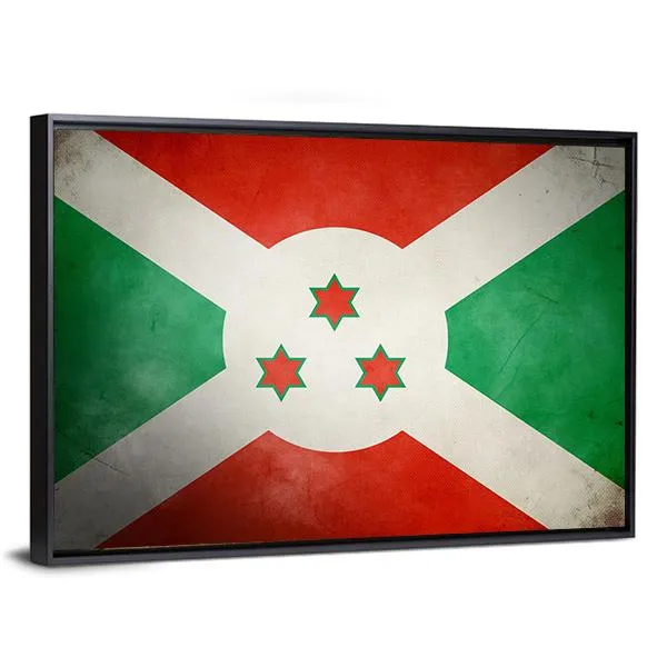 Burundi Faso Flag Canvas Wall Art