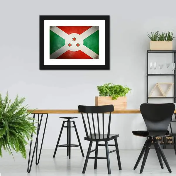 Burundi Faso Flag Canvas Wall Art