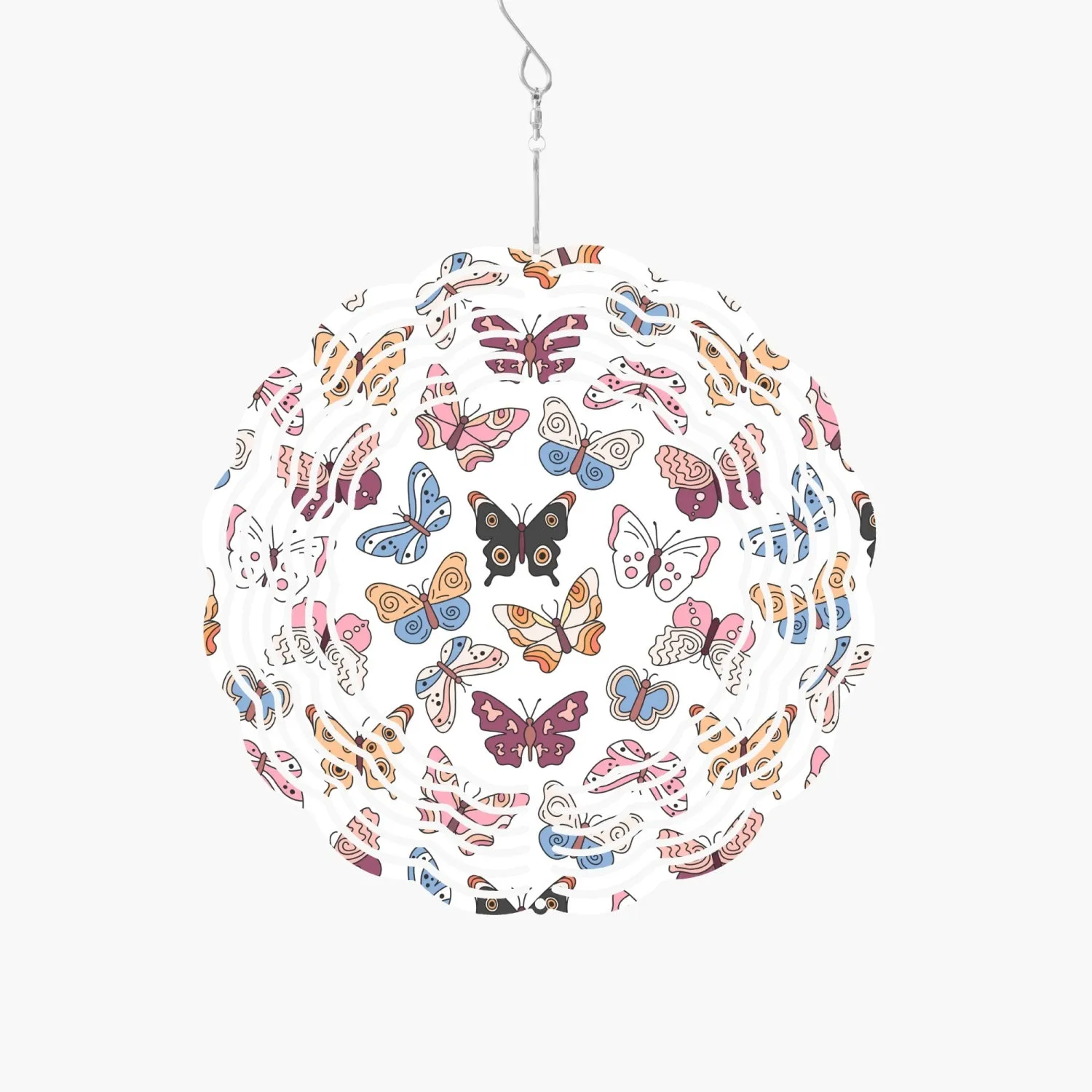 Butterfly Mania  Flower Wind Spinner