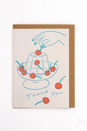 Cherry Jelly Mold Thank You Card