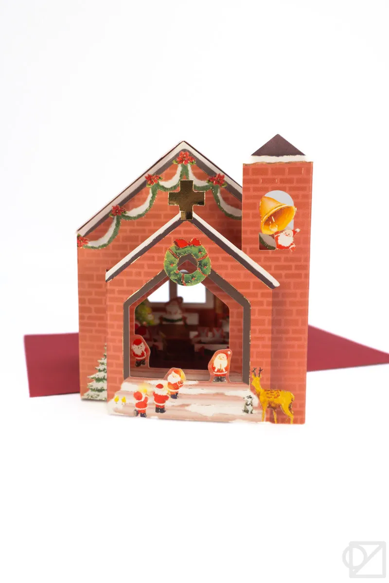 Church Santas Holiday Pop-Up Card