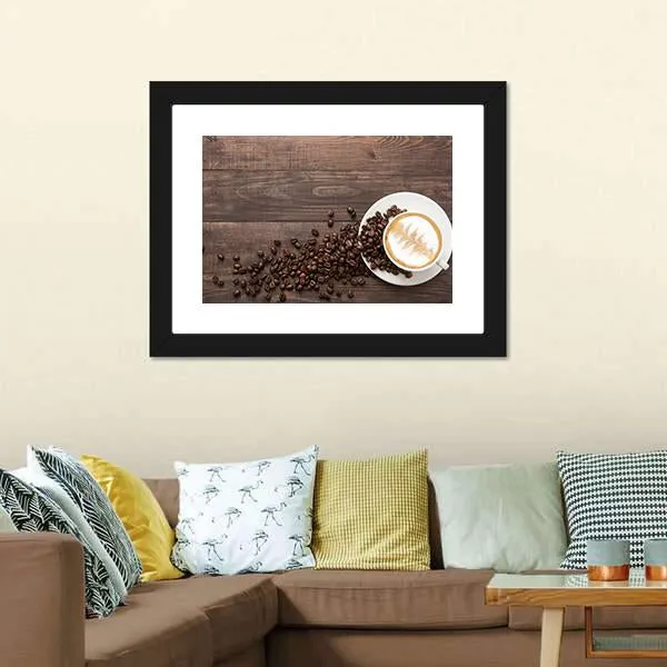 Coffee & Coffee Beans Canvas Wall Art