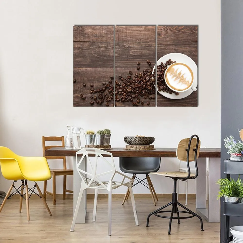 Coffee & Coffee Beans Canvas Wall Art