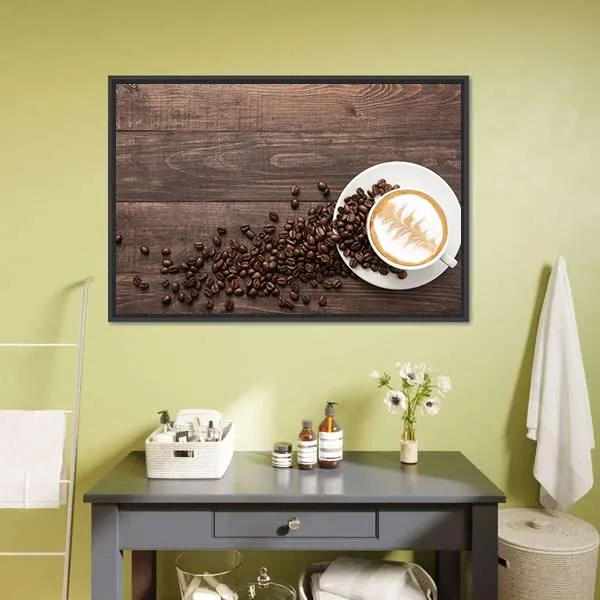 Coffee & Coffee Beans Canvas Wall Art