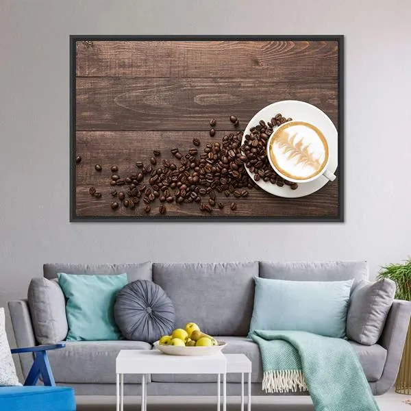 Coffee & Coffee Beans Canvas Wall Art