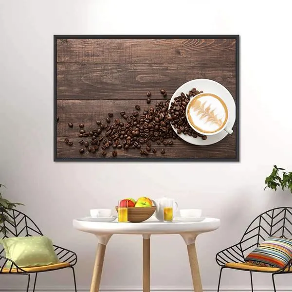 Coffee & Coffee Beans Canvas Wall Art