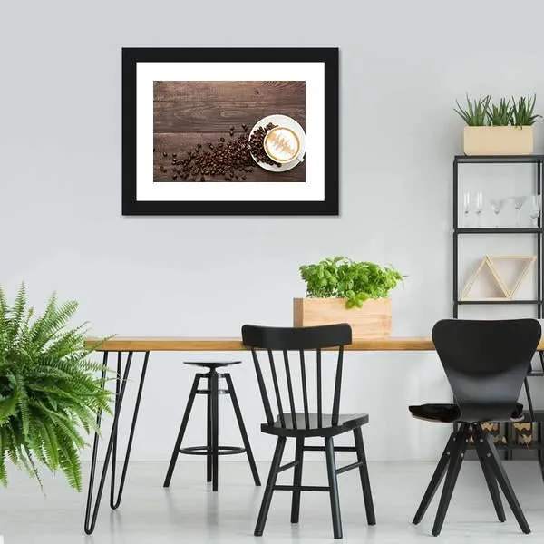 Coffee & Coffee Beans Canvas Wall Art