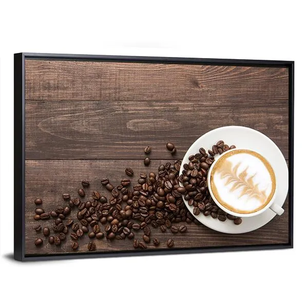 Coffee & Coffee Beans Canvas Wall Art