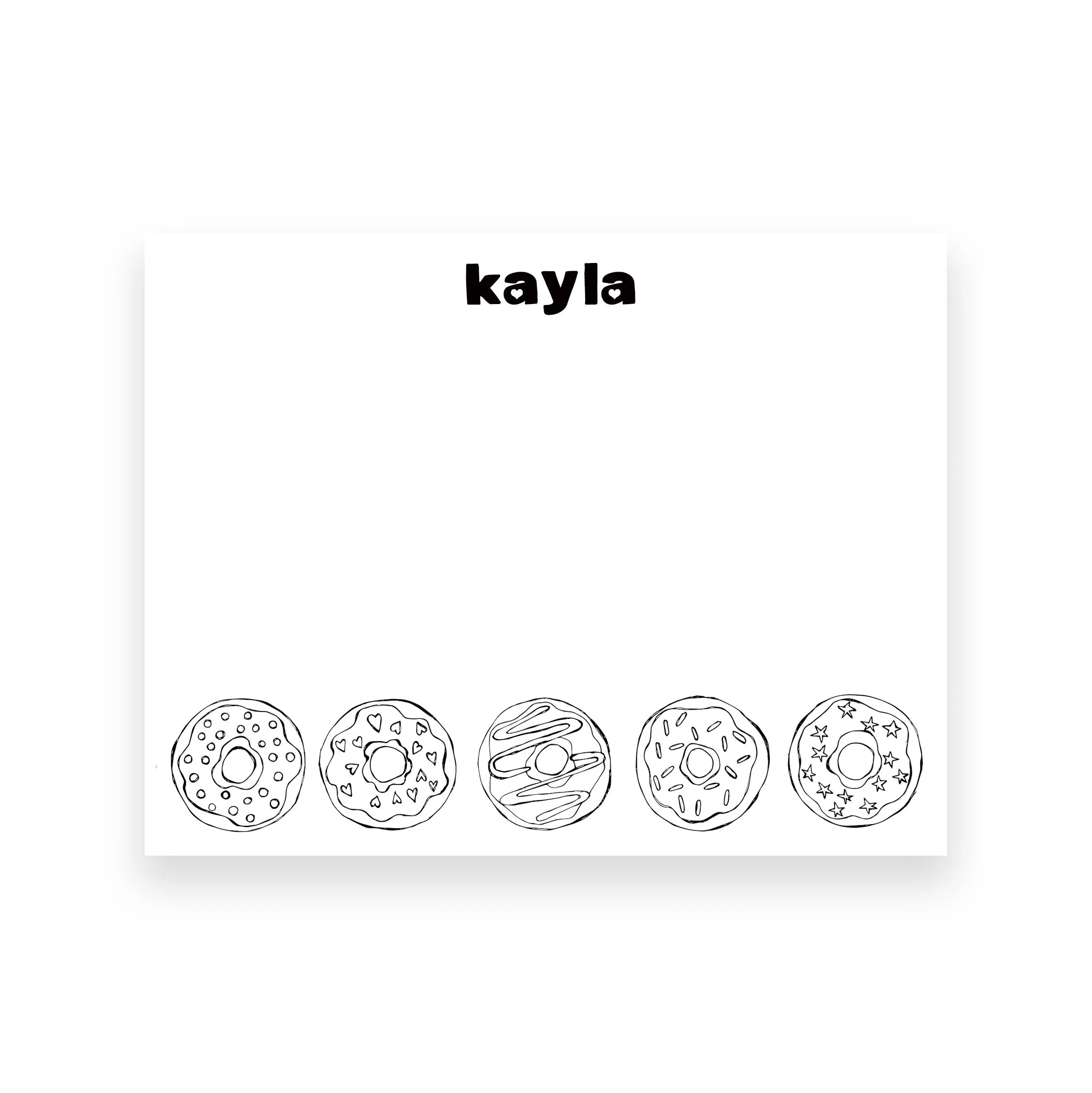 Coloring Donut Personalized Stationery