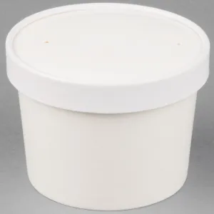 CONTAINER/ Paper, 12 oz with lid, 250/cs-Food Service