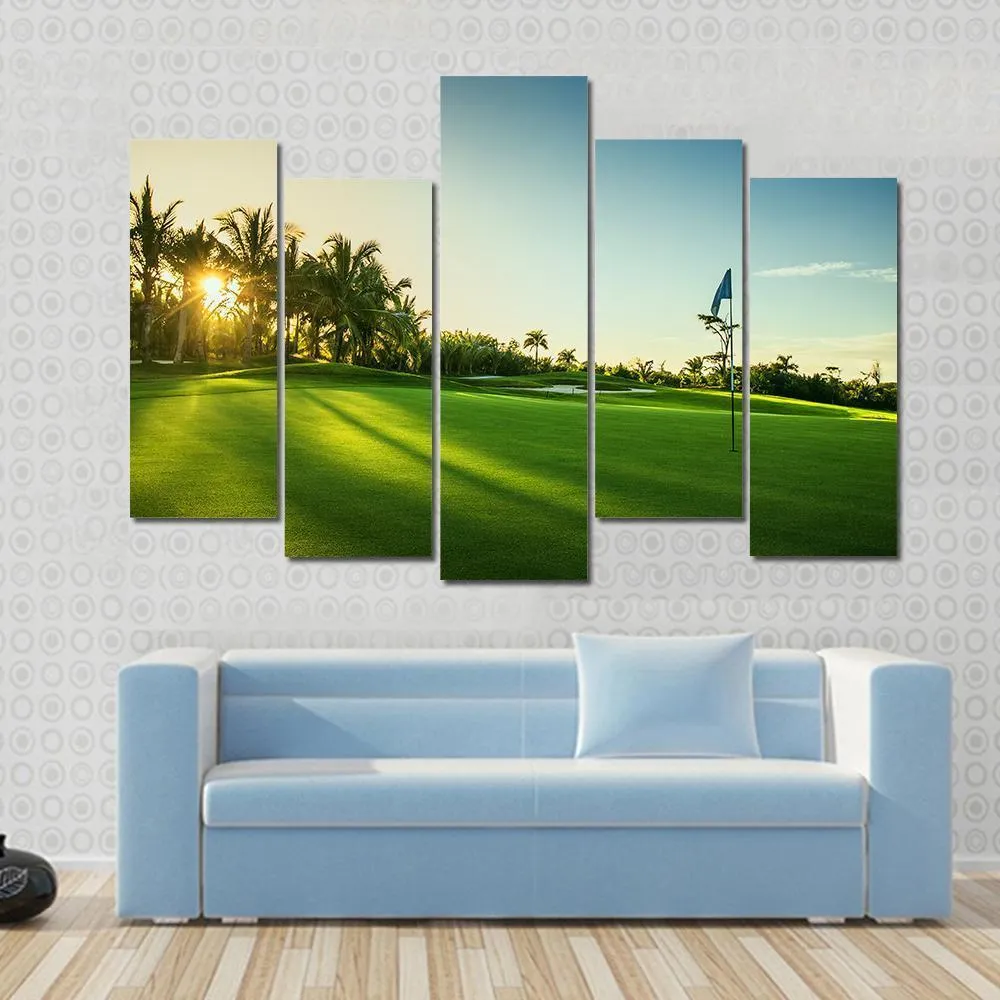 Countryside Golf Course Canvas Wall Art