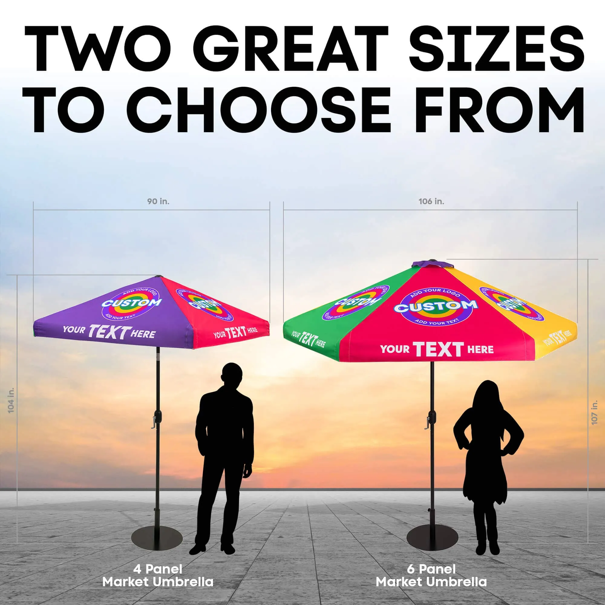 Custom Market Umbrella Large (6-Panel)