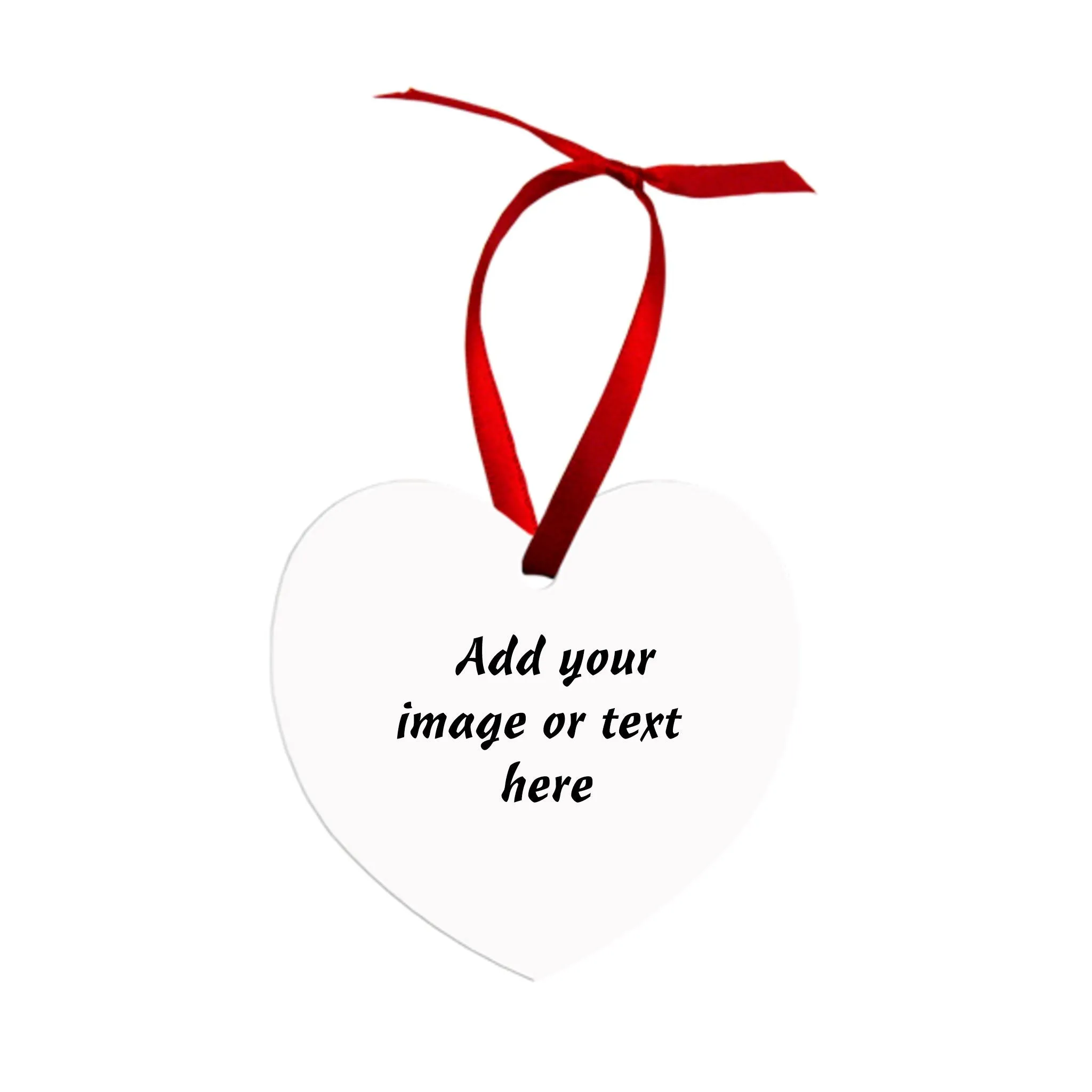 Custom Photo Heart Shaped Ornament - Double Sided