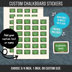 Customizable Chalkboard Planner Sticker School Calendar Daycare Label