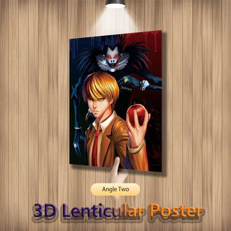 Death Note Light Yagami Illusion Flip Image, Hologram Motion Lenticular Anime Poster (40x30Cms)