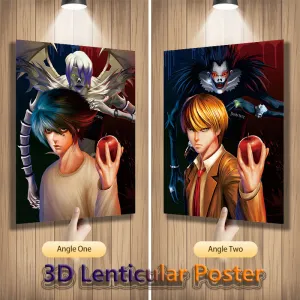 Death Note Light Yagami Illusion Flip Image, Hologram Motion Lenticular Anime Poster (40x30Cms)