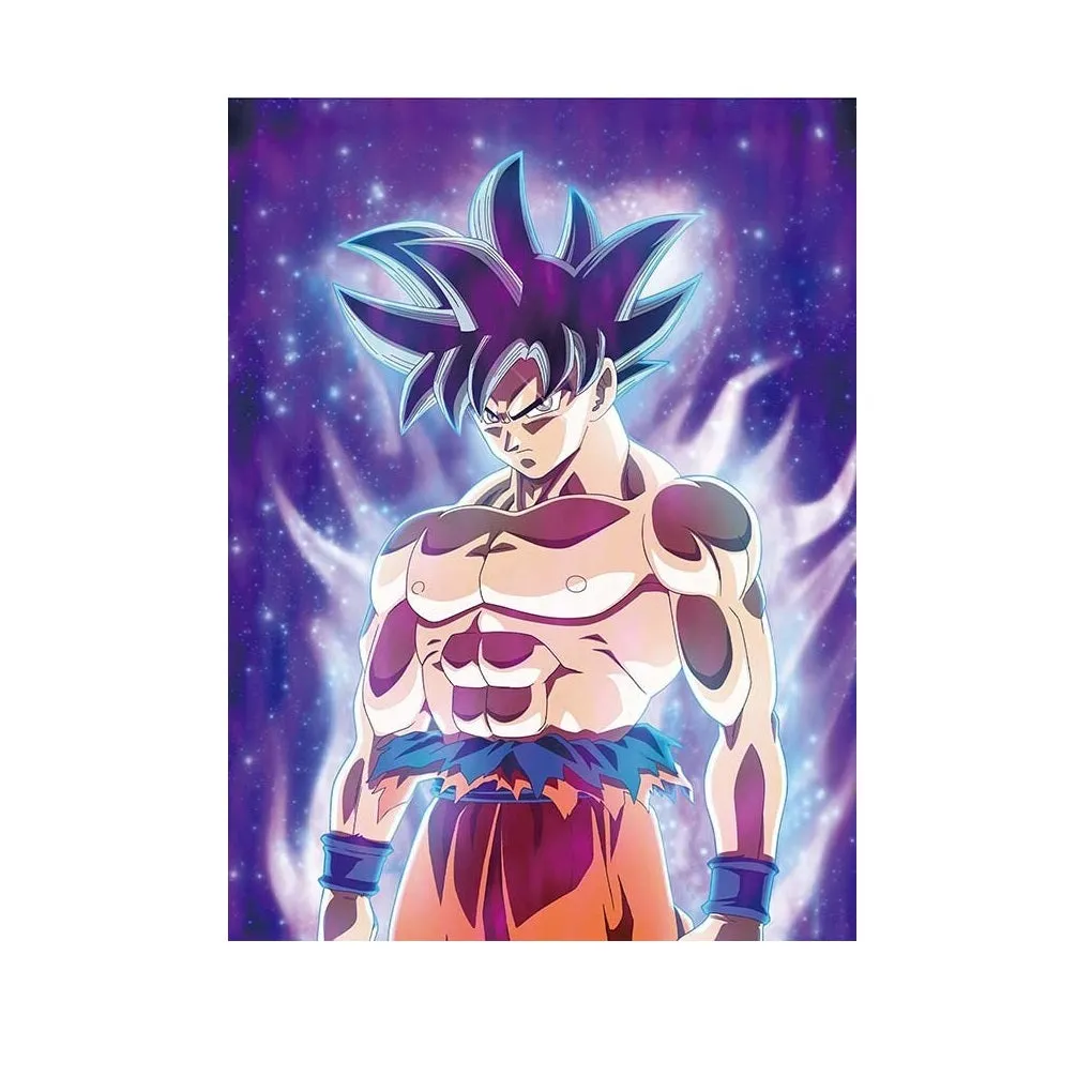 Dragon Ball Goku Ultra Instinct And Super Saiyan Blue Illusion Flip Image, Hologram Motion Lenticular Anime Poster (40x30 Cms)