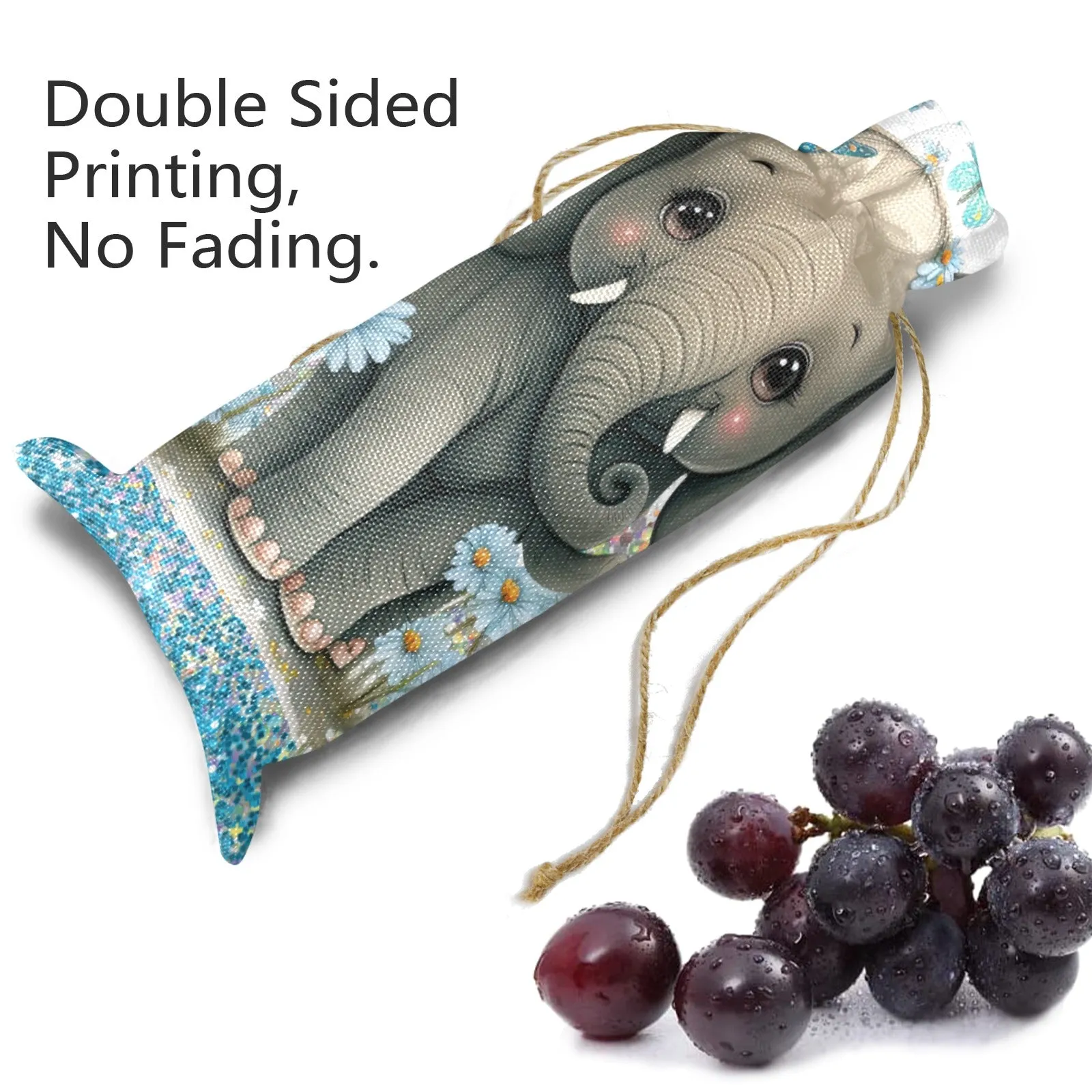 Elephant awd224 Linen Wine Bottle Bag