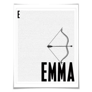 Emma by Jane Austen Literary Art Print. 4 Sizes. Book Lovers Poster. Literature Wall Art