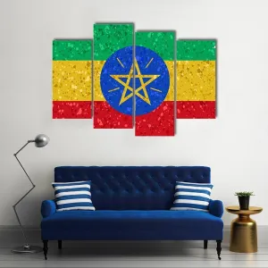 Ethiopian Flag Canvas Wall Art