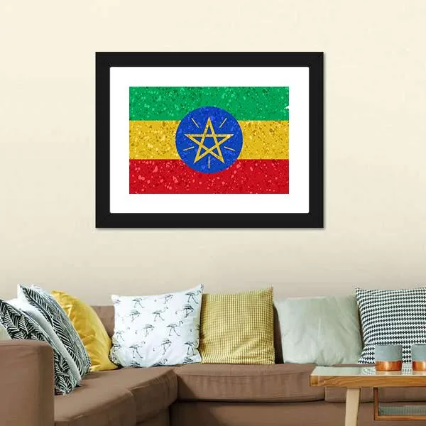 Ethiopian Flag Canvas Wall Art