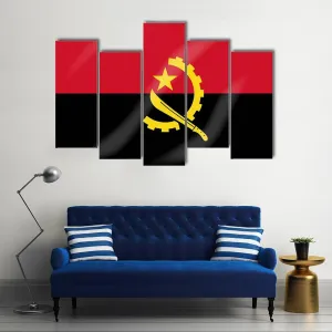 Flag Of Angola Canvas Wall Art