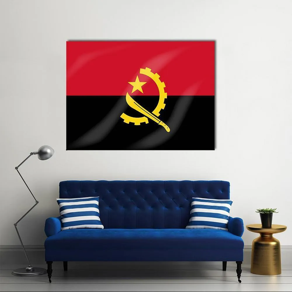 Flag Of Angola Canvas Wall Art