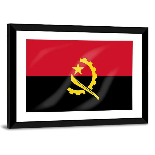 Flag Of Angola Canvas Wall Art