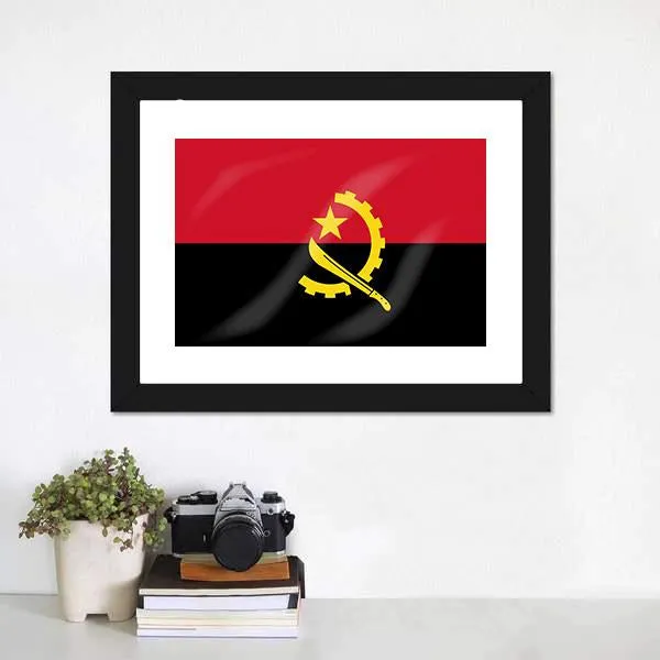 Flag Of Angola Canvas Wall Art