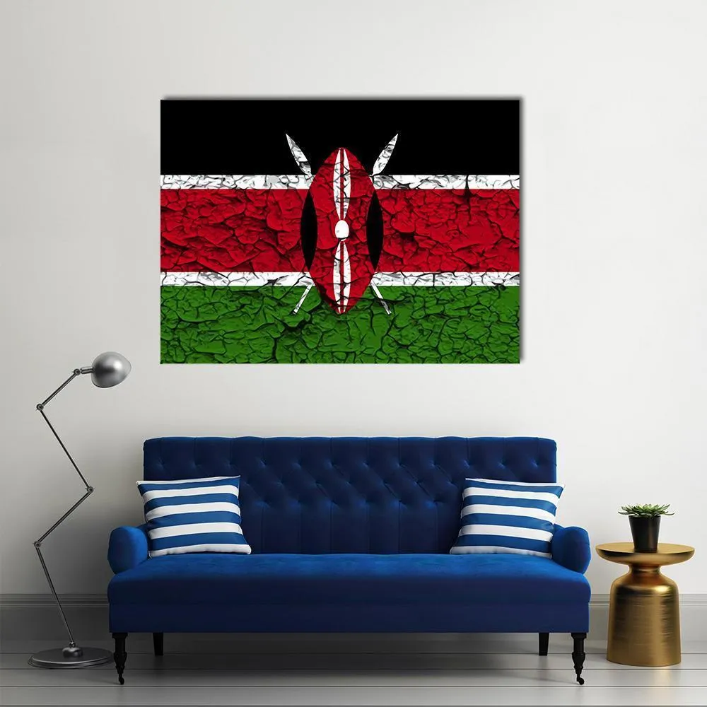 Flag Of Kenya Canvas Wall Art