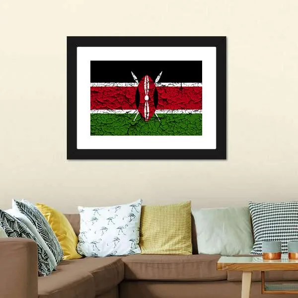 Flag Of Kenya Canvas Wall Art