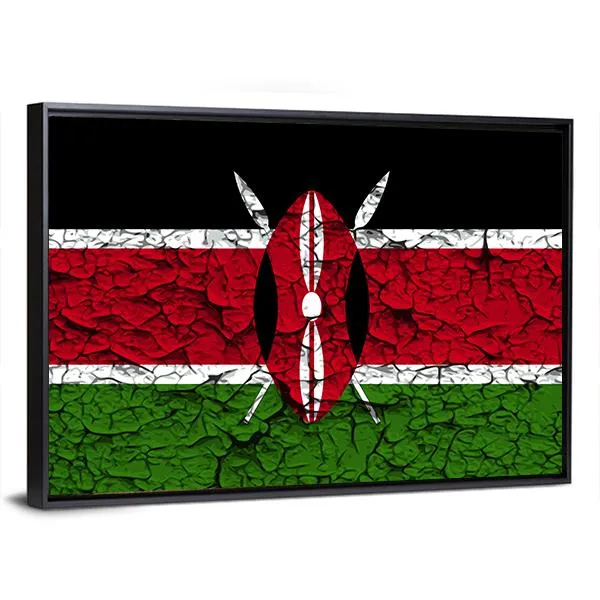 Flag Of Kenya Canvas Wall Art