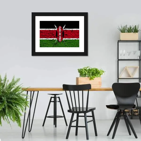 Flag Of Kenya Canvas Wall Art