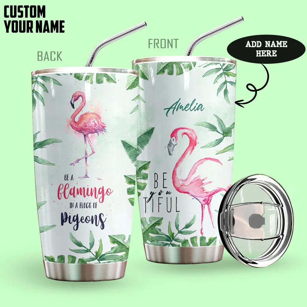 Flamingo Beautiful Personalized Tumbler