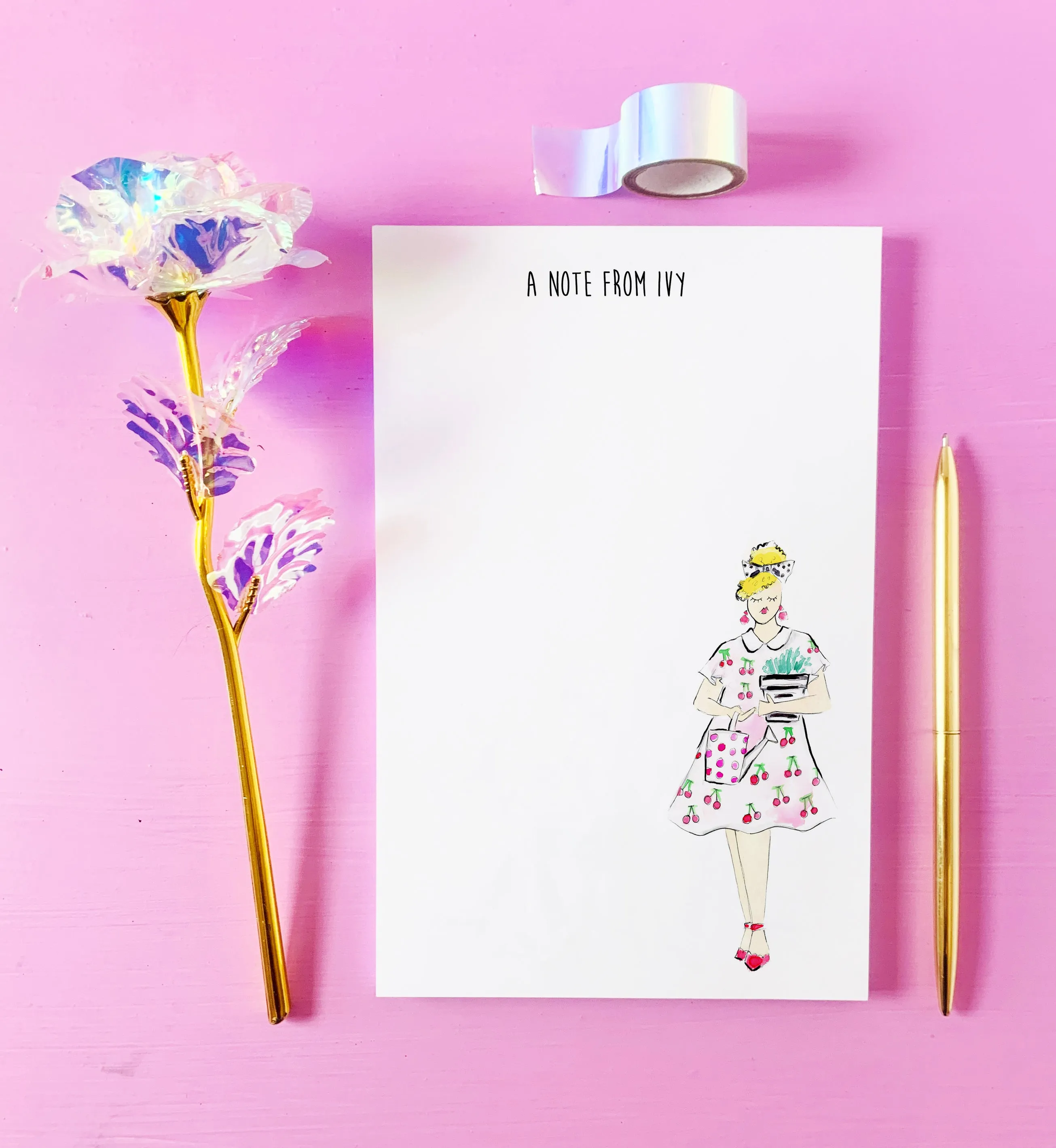 Garden Girl Personalized Stationery Desk Set