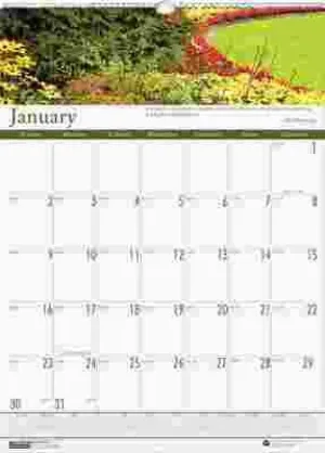 Gardens Of The World Monthly Wall Calendar 15-1/2 X 22