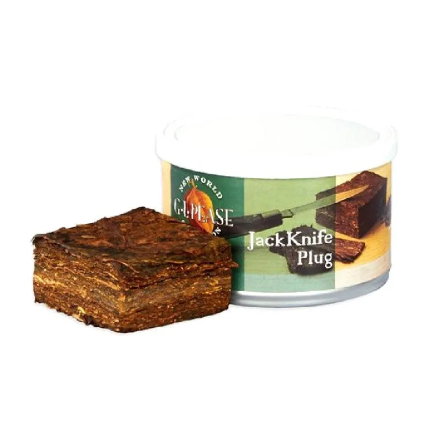 G.L. Pease Jackknife Plug 50g Pipe Tobacco