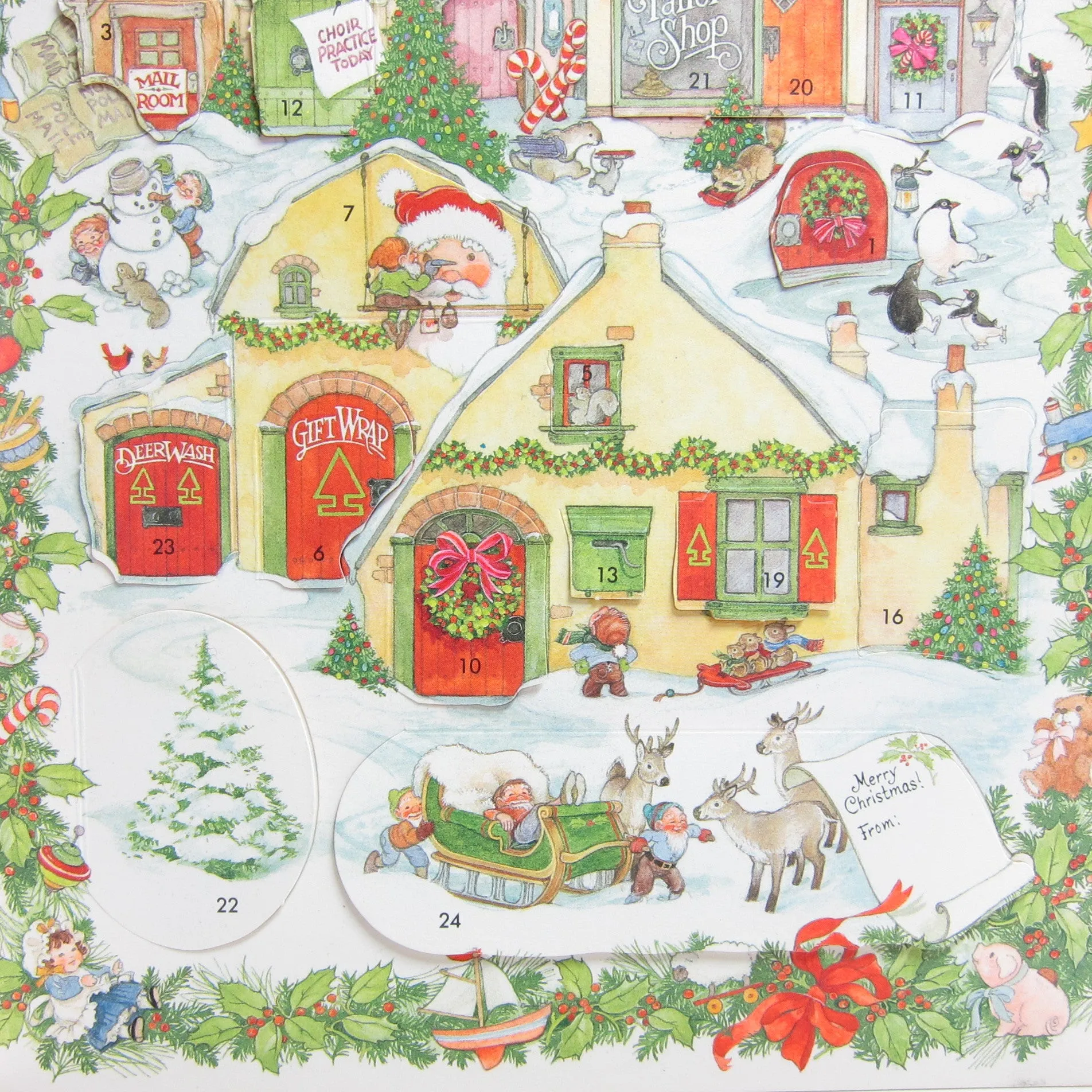 Hallmark Vintage Christmas Advent Calendar - A North Pole Village