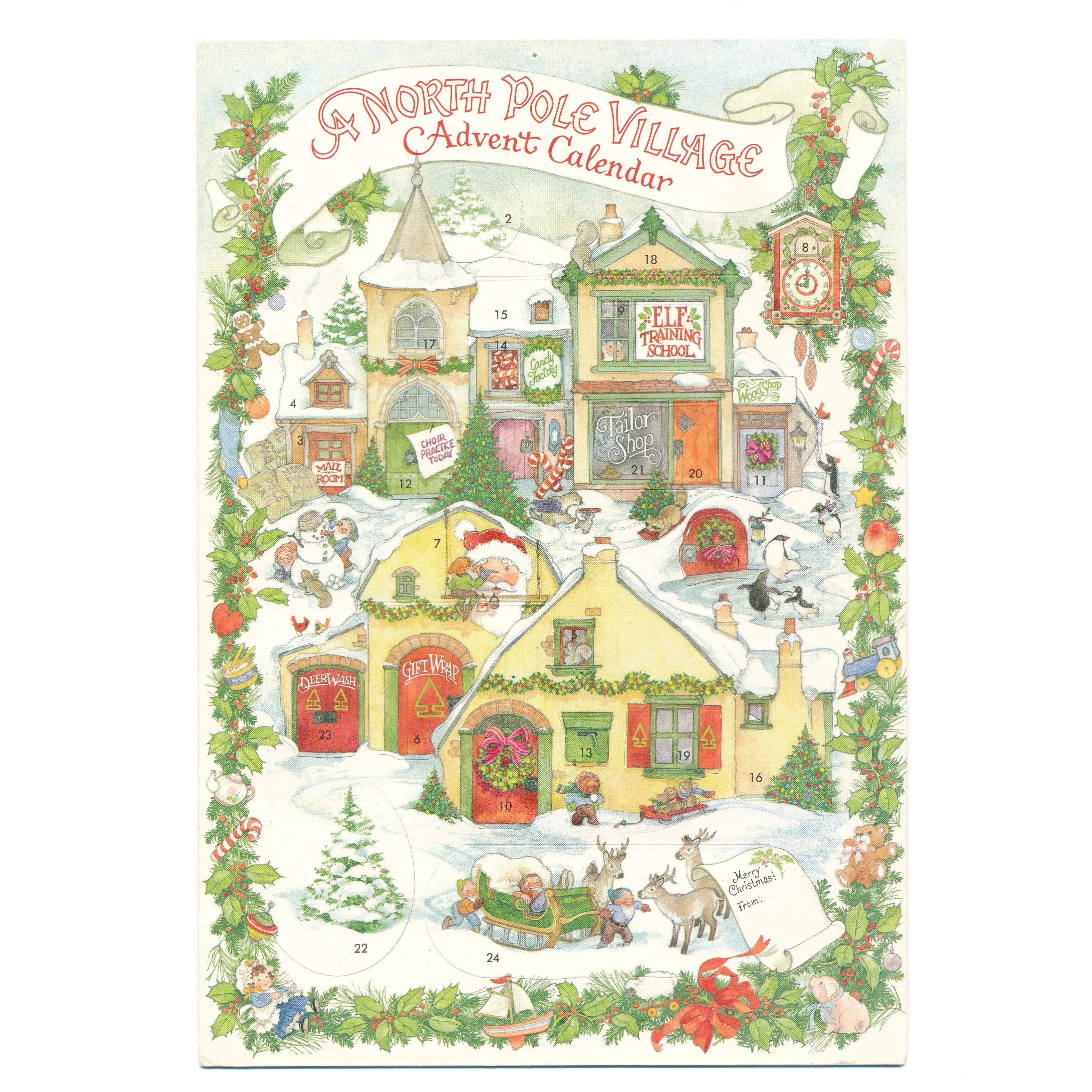 Hallmark Vintage Christmas Advent Calendar - A North Pole Village