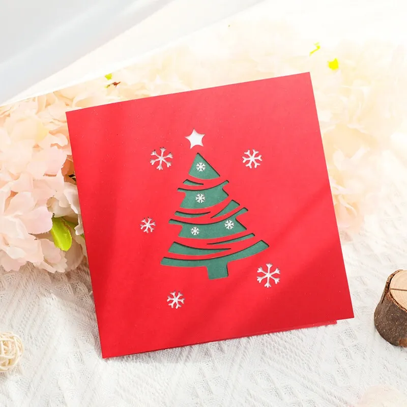 Handmade Xmas Pop-Up Santa Christmas Greeting Card | Personalized Christmas Wish Card | Merry Christmas Card  Blessing Message Card